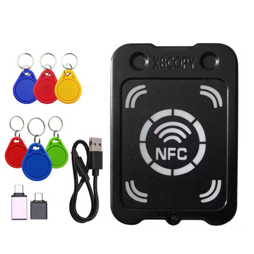 RFID  Chip Card Reader Copier+3xUID/CUID Keychain NFC Encryption Key Reader IC 13.56Mhz RFID Token Clone Duplicator