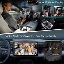 Wireless CarPlay Adapter 1080P Rear Camera 150 Wide Angle Night Vision AI Monitor for Kids Pets