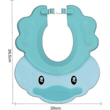 2025 Blue Baby Shower Cap, Adjustable Visor Bathing Caps, Shampoo Hat Protect, Baby Bath Visor, Protect Children's Eyes and Ears, Cute Shower Cap