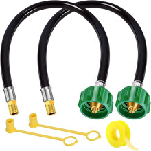 15"-Propanschlauch für Wohnmobile mit 1/4"-NPT-Außengewinde und QCC1/Typl-Anschluss,Propanschlauch - Propanregler für