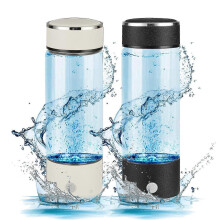450ML Water Cup Transparent USB Rechargeable Rapid Electrolysis Hydrogen-rich Hydrogen Water Bottle Water Ionizer Machine Hydrogen Water Bottle Genera