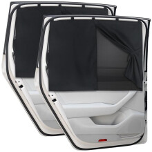 Car Window Shades, 2 PCS Magnetic Double Layer Auto Sun Shade for Side Windows Privacy Back Car Window Curtains