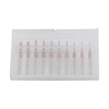 2025 10pcs Titanium Coated 0.8mm3.17mm End Mill Engraving Bits Rotary Cutter 1/8'' Shank