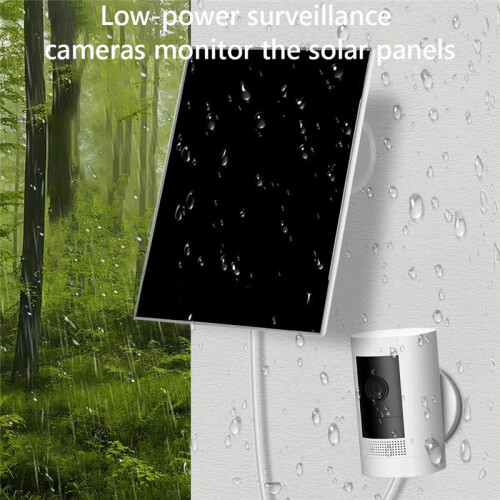3W 6V Solar Panel Charger 360 Adjustable Wall Mount Solar Cells Micro-USB+Type-C Camera Solar Panel 2