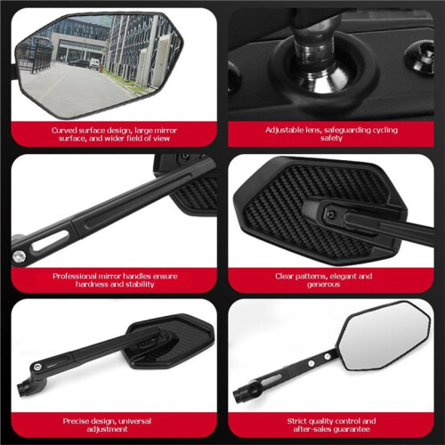 Motorcycle RearView Mirror 8MM 10MM for     Electric Scooter A 2