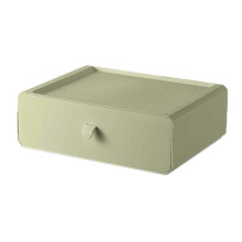 2025 Green 15 Grid Underwear Storage Box Dustproof Stackable Plastic Bra Socks Panties Organizer for Closet Cabinet