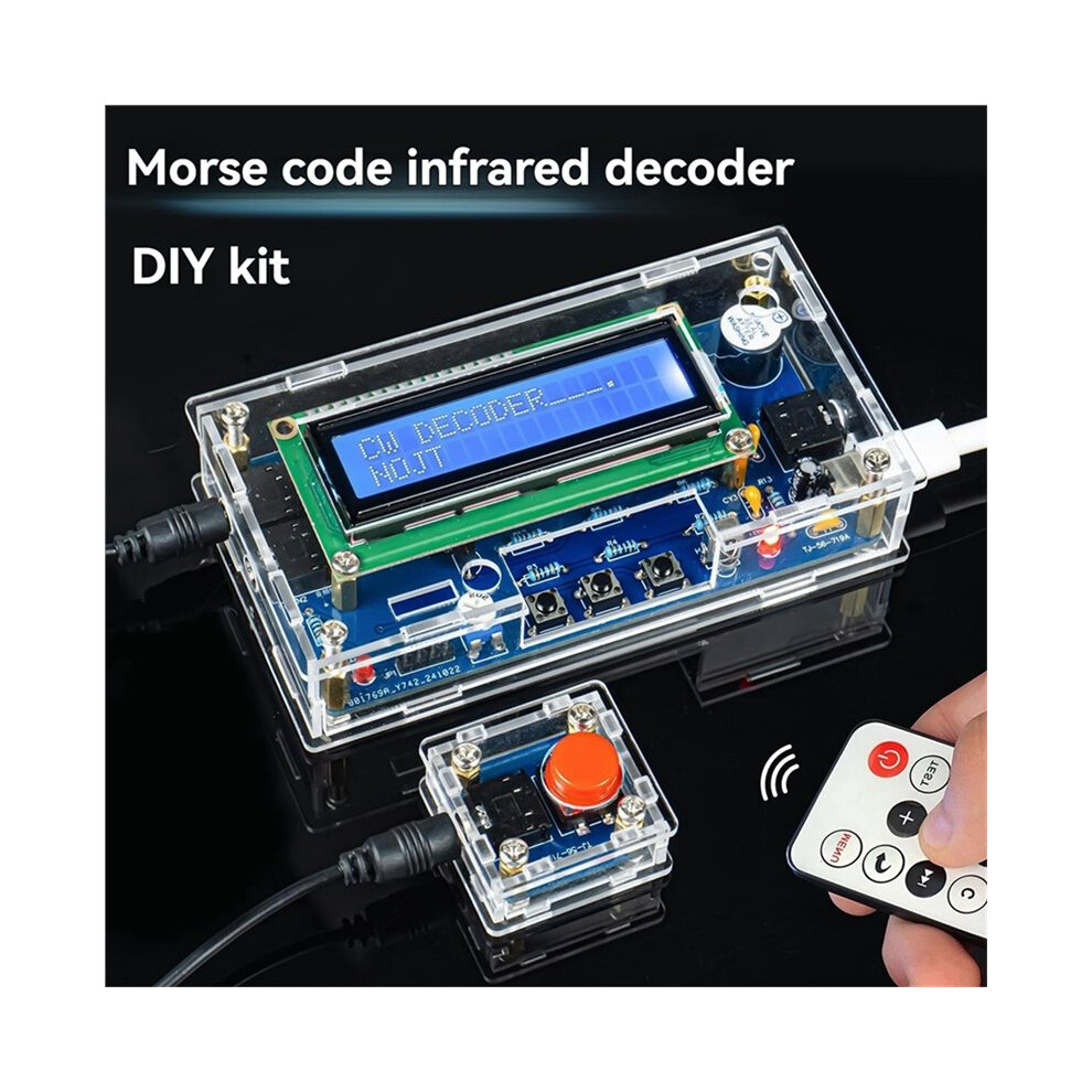 5V Morse Code Infrared Decoder Electronic Diy Kit Science Experiment Fun Circuit Board With Shell Diy 6033997705935