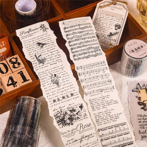 Retro English Alphabet Collage Decorative Tape DIY Notebook Material Notebook Material Sticker A 1