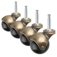 Ensemble de 4 Roulettes Ă Billes de 5 cm (2 Po), Roulettes Robustes en Laiton de Style Vintage avec Manchons pour Meubles