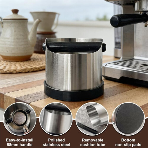 Caixa para Borra de Café 700ml em Aço Inoxidável 2