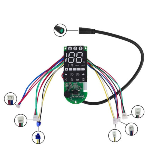 Dashboard för Elscooter, för  5, Kontrollpanel, Moderkort, LED-Digital Display, Reservdelar 2