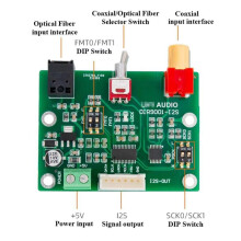 Modulo di Conversione Audio HIFI DIR9001, Ricezione Coassiale In Fibra Ottica, da SPDIF A I2S, Uscita IIS A 24 Bit e 96 KHz