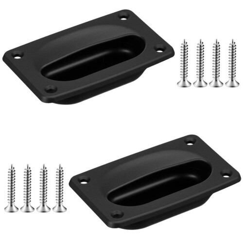 Marine Flush Pull Hatch Handle with Mount Screws Square Boat Hatch Pull Flush Lift for Boat Decks Hatches Yacht