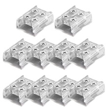 2P 8MM LED-Streifenverbinder, Schraubbefestigung, Transparenter, Schweißfreier 8mm-Platinenverbinder