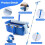 Window Cleaning Kit with Bucket Long Handle Window Squeegee and Microfiber Scrubber,High Window Washing Equipment 5