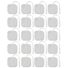 20 Électrodes Auto-Adhésives Réutilisables avec Connexion à Broches de 2 mm, 5 X 5 cm, pour Appareils TENS et EMS