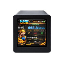 Inteligentna Maszyna do Kopania Kryptowalut, Wyświetlacz, Miniaturowy Monitor Koparki Bitcoin, Podłącz i Korzystaj z WiFi, Hashrate w Czasie