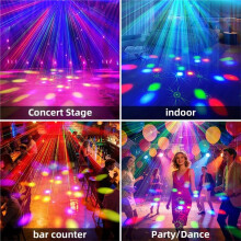 Luci da Festa A Sfera da Discoteca, Luci da Palco per DJ, Atmosfera per Feste con Attivazione Sonora, Telecomando, per Feste, Bar, KTV, Decorazioni