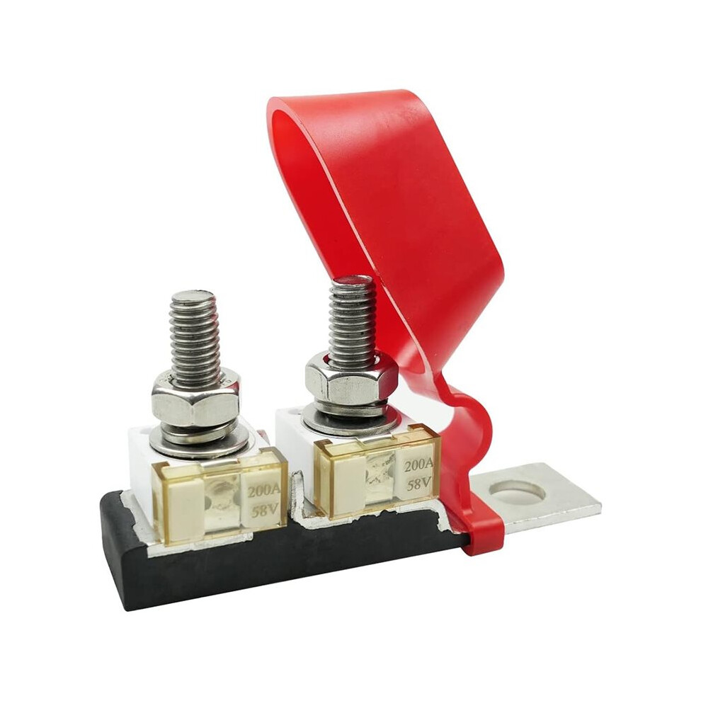 Mrbf Terminal Fuse Blocks With Dual Studs 5/16" (M8), 200A 58V For Compact Marine Rated Battery 4713586103015