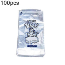 2025 100pcs Puncture-Resistant Drawstring Ice Bags Disposable & Recyclable Freezer Pouches