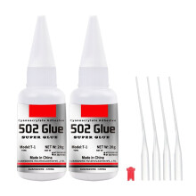 2pcs 502 Super Glue Instant Quick-Drying Cyanoacrylate Adhesive Leather Rubber Wood Metal Strong Bond Liquid Glue Tool