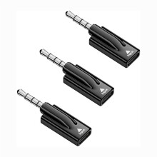 3 Stück USB-C-Buchse auf 3,5-mm-Klinkenstecker Audioadapter HiFi DAC Typ C auf AUX Konverter für Kopfhörer Autoradio Plug &