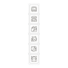 Stempel w Kształcie Kota z Serii "Good Mood" DIY, , z Kreskówkowym Wzorem, 6 Linii, Prosty, do Pamiętnika, C
