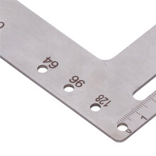 Drilling Positioner Adjustable Stainless Steel Boring Hole Locator for Door Knob Installation Long Style