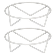 Sturdy Iron Sports Equipment Holder Stand for Basketball, Football Display in Gold, White, and Black White