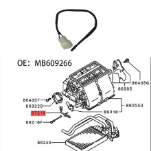 MB609266 Temperatuursensor voor de Verdamper van de Airconditioning in de Auto voor Pajero Montero Shogun V31 V32 V33 V43