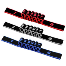 3er-Pack Fitness-Widerstandsbänder für Dehnübungen und Yoga, 8-Teiliges, Nummeriertes Elastisches Widerstandsband, Farbe 1