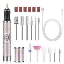 Professional Manicure Pedicure Kit, Cordless Rechargeable-Nail Set for Manicure Polishing, Shaping and Gel Remova