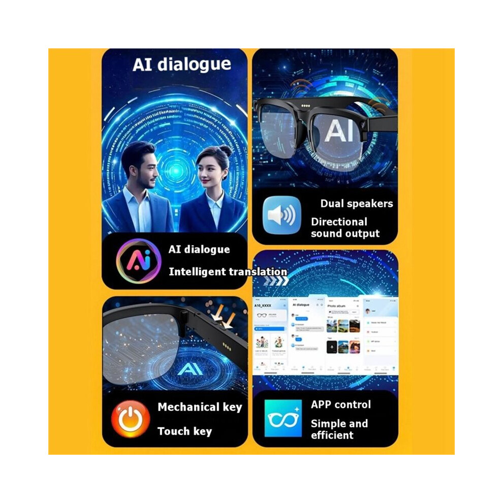 Ai Glasses Anti- Ai Glasses With Camera Ai Translation Call/Conference Recording Ai Glasses Light 4712640456043