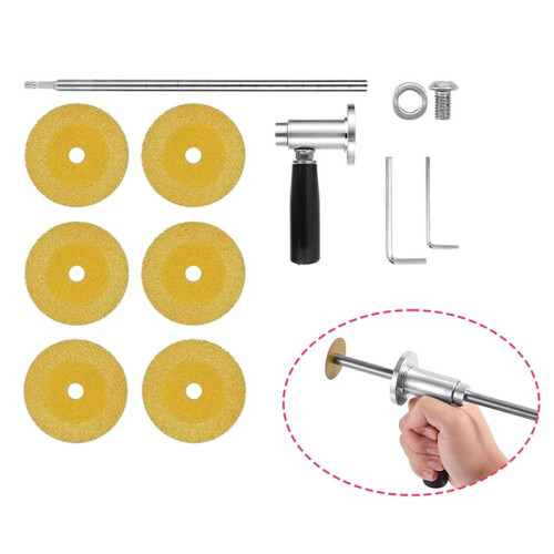 7-Inch PVC Pipe Cutter Tool for Drill-Internal/Inside Pipe Cutting with Diamond Wheel,Hex Shank&Adjustable Depth 1