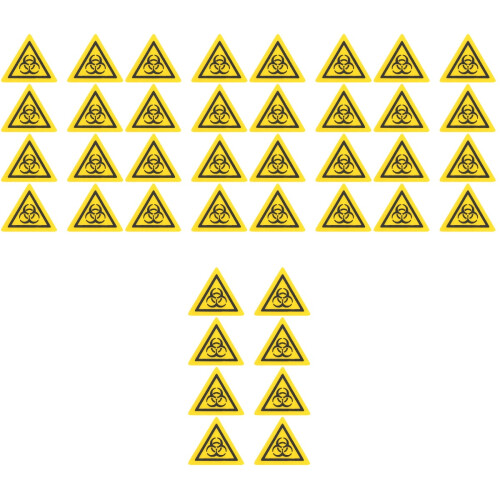 40Pièces Marqueurs Danger Jaunes Pièce Sécurisée 2