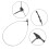 7 Pollici 1000 Pezzi Nero Snap Lock Pin Loop Plastica Tag Fastener Hook Ties 7