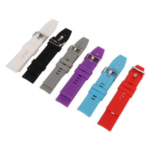 6pcs 22mm Silicone Quick Release Watch Straps 2