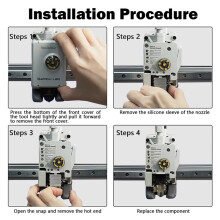 Pacote com 2 Unidades para A1/A1 Quick-Swap Hotend com Bico de Aço Inoxidável de 0,4 mm e Estrutura Integrada para Substituição Do