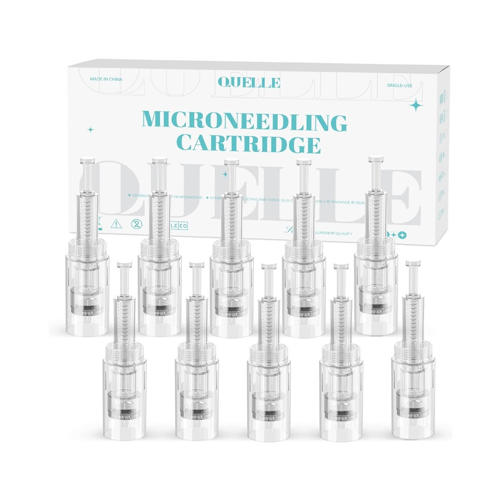 Stoyotu (10Pcs Replacement Cartridges 12 Pins) Professional Wireless Microneedling Pen Derma Pen Cartridges Adjustable Microneedle Machine Skin Care