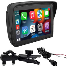 K600 Navigatore GPS per moto con doppio bluetooth telefonate mappe sistema Carplay e Android auto TF card per musica e film staffa