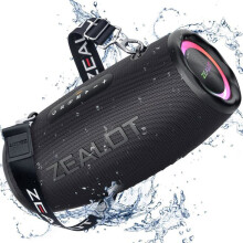 Bluetooth-luidspreker van 80 W met versterkte bas, IPX6 waterdicht, LED-verlichting, powerbank, luidspreker voor buiten en op de camping