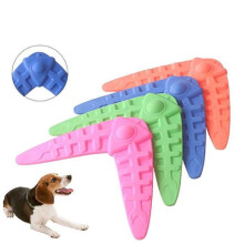 Orange TPR Boomerang Dog Toy for Interactive Fetch, Durable Chew Toy for Small and Medium Dogs