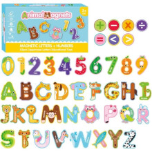 Bunte Kühlschrankmagnete mit Tiermotiven, 26 Buchstaben und Zahlen von 0 bis 9, niedliches Lernspielzeug für Kinder