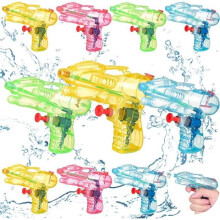 Juego de 10 pistolas de agua de juguete para niños, diseño ergonómico, plástico duradero, ligero y fácil de sostener.
