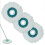 3 Pack Replacement Mop Heads, Microfiber Disc Mop Heads, Highly Absorbent, Suitable for All Floor Types 1