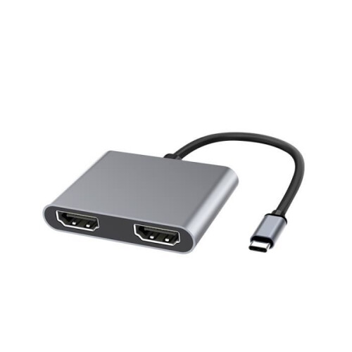 Προσαρμογέας USB-C σε Διπλό HDMI, Διανομέας USB-C 4 σε 1 με 2 Θύρες HDMI 4K, Σταθμός Σύνδεσης γ