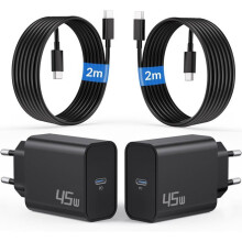 45W USB-C Fast Charger for Samsung Galaxy S25 Ultra, S24, S23, Tab S8, S9, MacBook, iPad, iPhone 16, 15, Google Pixel 9,