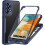 Θήκη προστασίας για Samsung Galaxy A23 5G, αντιπληκτική 360, ημίσκληρη, μπλε ναυτικό, ανθ 1