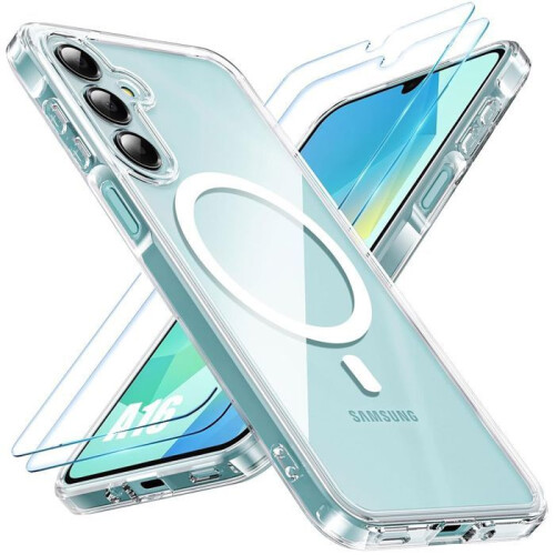 Διαφανές προστατευτικό θήκης για Samsung Galaxy A16 4G/5G, αντικραδασμικό με 2 σκληρυμένα