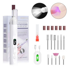 12 in 1 Electric Nail File with LCD Display, Rechargeable Cordless Nail Drill for Manicure and Pedicure